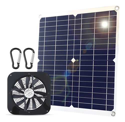 Kit Solar De Ventilador De Invernadero Para Mascotas Para Ve