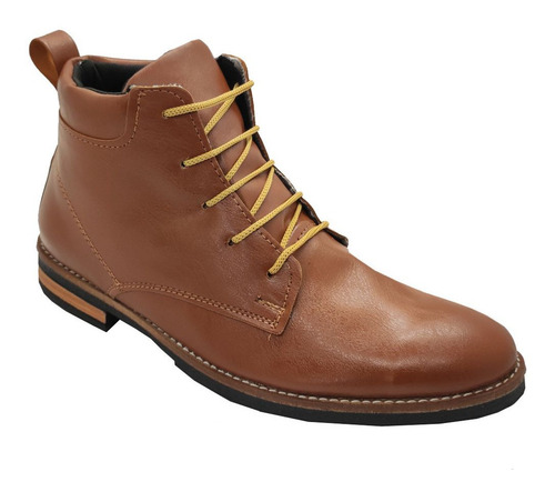 Imagen 2 de 6 de Botas De Hombre Suela Goma S/ Cuero, Vestir, Super Comodas