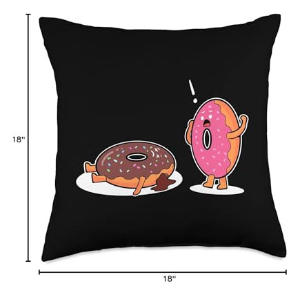 Cojín Para Lanzar De Temática De Rosquilla Donut Panic, 18x1