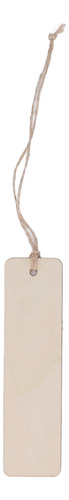 50 Marcapáginas Rectangulares De Madera En Blanco, 4,7 X 1,3