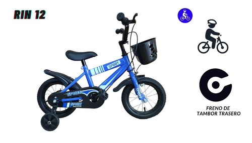Imagen 2 de 6 de Bicicleta Rin 12 Para Niños Sport
