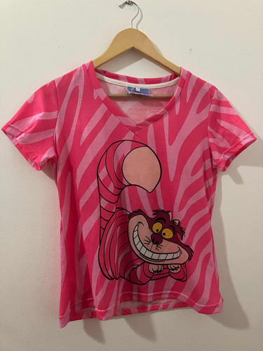 Remera Cheshire Cat Geométrica Alicia En El Pais De Las Mara