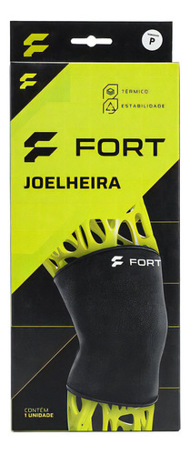 Joelheira Fort Neoprene Preta Tamanho Gg