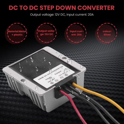 Convertidor Reductor De Voltaje De 36v/48v A 12v 20a