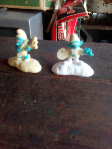 Juguete Muñeco Los Pitufos Pintor Y Violinista Pitufos Colec (Usado)