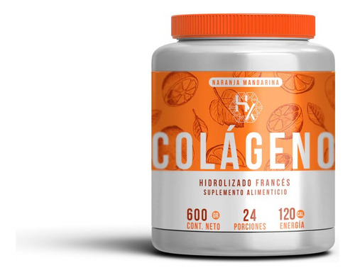 Colageno Hiddrolizado Frances Holix Lab 600gr 24 Servicios Sabor Naranja