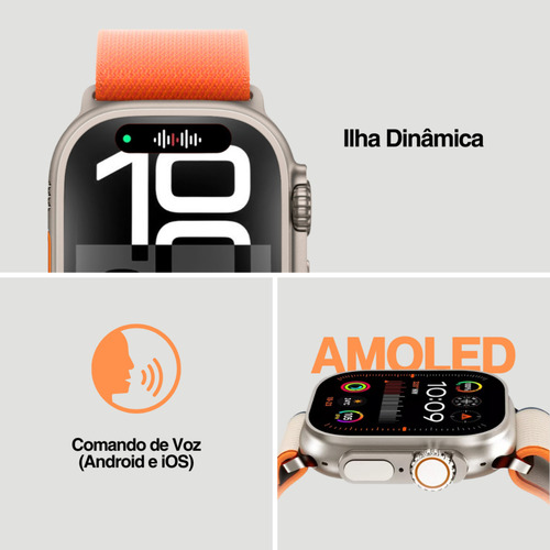 Smartwatch Ultra 4 Série 10 2025 49mm Gps Chat Gpt Corrrida