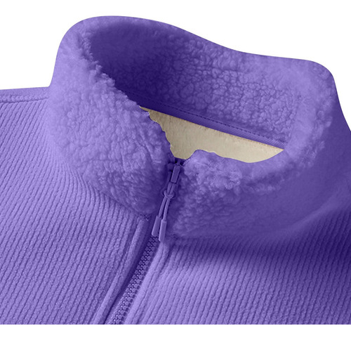 Jaqueta Masculina Com Zíper De Cor Sólida, Manga Comprida, R
