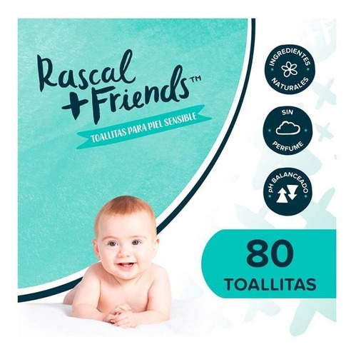 Toallas Húmedas Rascal + Friends // 80 Toallitas 