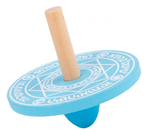 2 La Madera Giratoria Juega La Superficie Lisa Pintada Azul