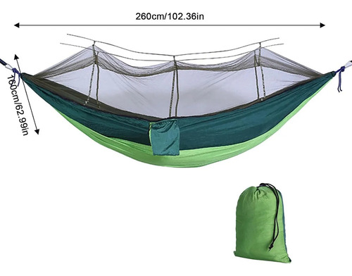 Hamaca Portátil Con Mosquitero Camping Aire Libre