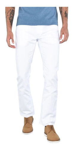 Imagen 3 de 5 de Pantalon Blanco Para Hombre Oggi Jeans Vaxter Gabardina