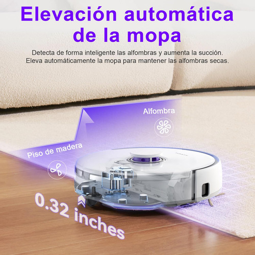 Robot Aspirador Y Trapeador Limpieza Manos Libres Blanco