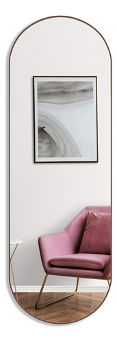 Espelho ovalada de parede Mirror Store Oval 150x50 do 150cm x 50cm quadro caramelo