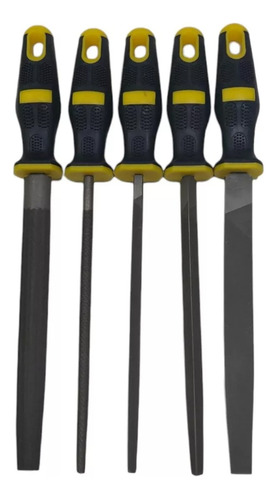 Set Kit Limas Juego (x) 5 Pc Para Metal 8 Pulgadas Con Cabo