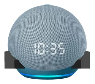 Base Pared Alexa Echo Dot 4 Y 5 Soporte Bocina Con Reloj