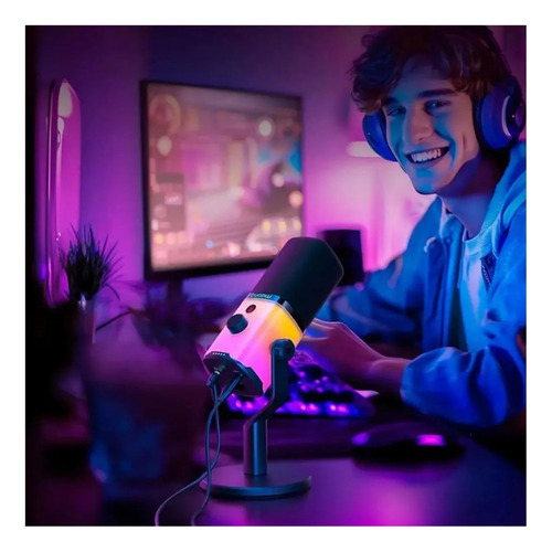 Micrófono Dinámico Maono Pd100 Usb/xlr Led Rgb Gamer