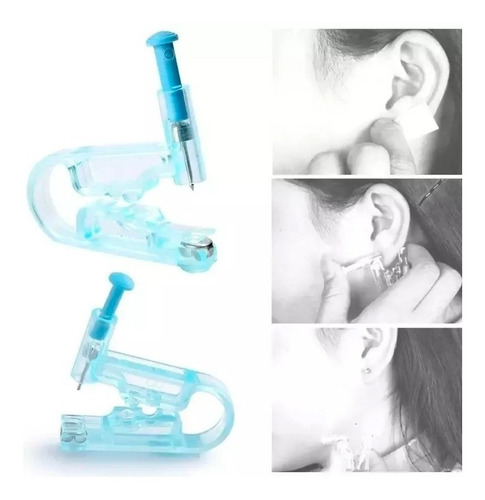 Imagen 5 de 6 de Abridores De Oreja Piercing Pistola Perforadora Aro Incluido