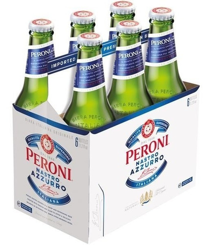 Cerveza Peroni Nastro Azurro 300cc Pack De 6 Porrones