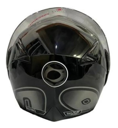 Imagen 4 de 8 de Casco Okn 10 Rebatible Doble Visor Negro Beitia Motos