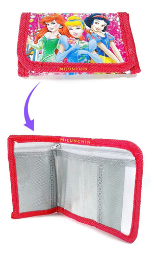 Reloj Juguete Ajustable + Billetera C/ Abrojo Varios Modelos Princesas