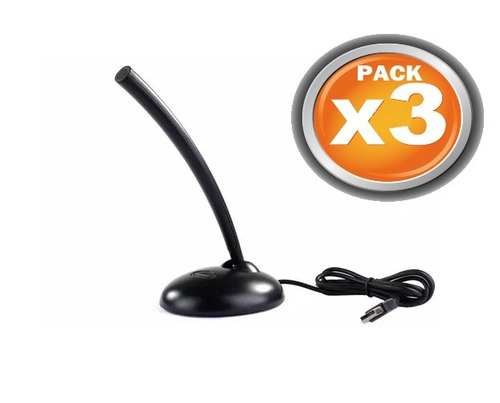 Pack 3 Microfono Usb Pc Con Reducción De Ruido