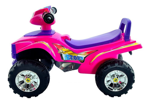 Montable Para Niños Cuatrimoto Super Atv Rosa Bm Toys