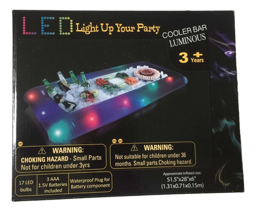 Cooler Bar Luminous Led Inflable De Piscina.