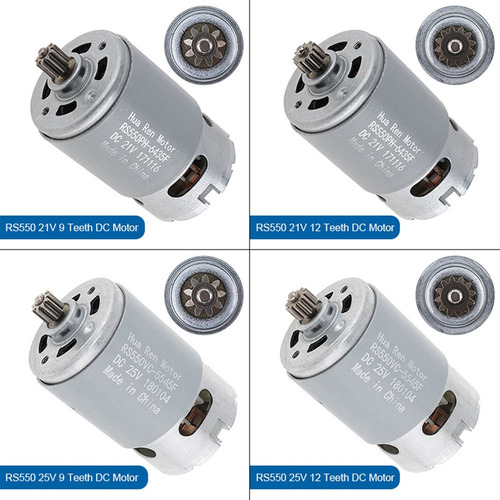 Motor Dc Rs550 12v 19500 Rpm Com 11 Dentes De Duas Velocidad