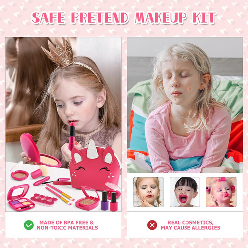 Kit De Maquillaje De Simulación Para Niñas, Juego De Maquill