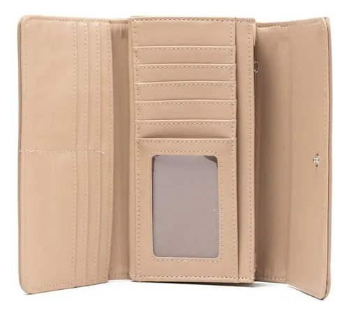 Billetera Con Solapa Xl Extra Large Clara Invierno 2025 Taupe