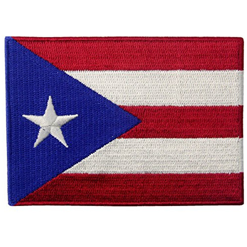 Parche Bordado Con Bandera De Puerto Rico, Emblema Nacional 