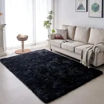 Comprar Alfombra Peluda Shaggy Negro 200x220 Clems