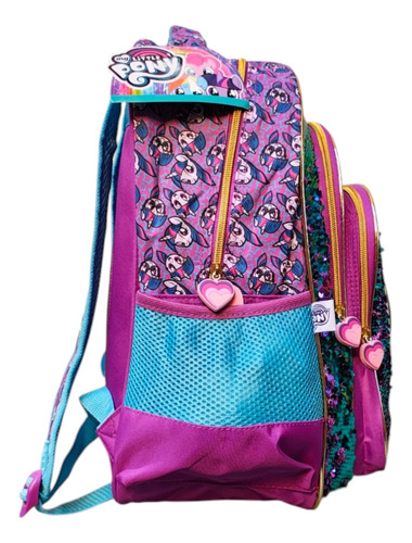 Mochila Primaria My Little Pony Lentejuela Multicolor Urbani Multicolor