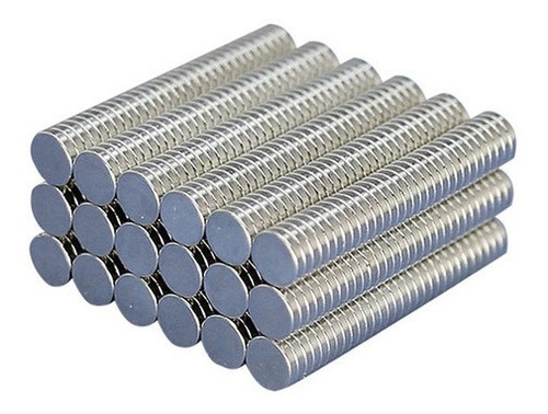 Imagem 4 de 4 de 100pcs. Imã Super Forte - 5x1 Redondo Pequeno 5mm X 1mm N35