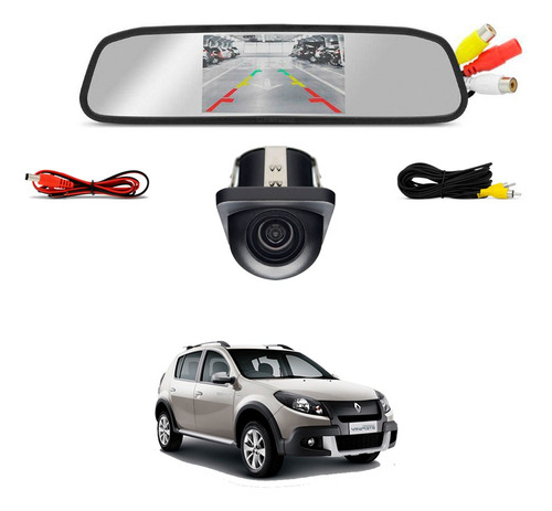 Retrovisor Com Câmera De Ré Sandero Stepway 2012 2013 2014