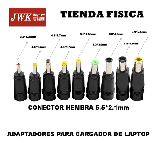 Adaptadores Puntas De Conversión Para Cargador De Laptop Jwk