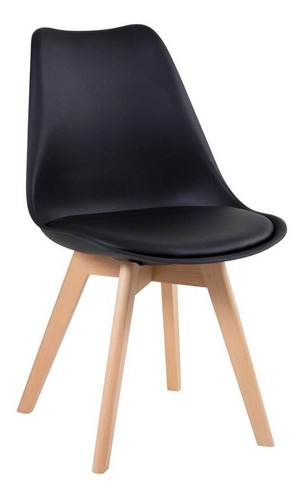 Cadeira de jantar Loft7 Leda, estrutura de cor  preto, 1 unidade