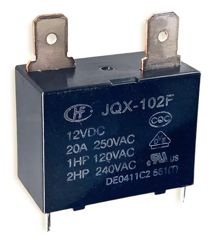 2 Relés DIP4 JQX-102F-P 12VDC 20A - Para Circuitos Eléctricos, Control De Carga