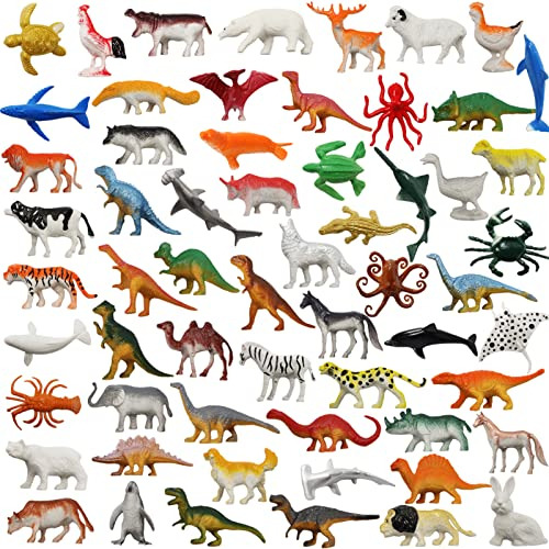 Juguetes De Animales, 60 Piezas De Dinosaurios Surtidos, Océ