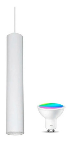 Lámpara Colgante Ferrolux Tubular 50 Cm Con Dicro Rgb Smart