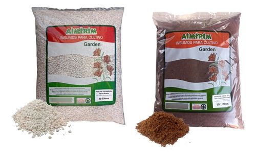 Kit Plantio Perlita Expandida E Pó De Fibra De Coco 10 L Cd