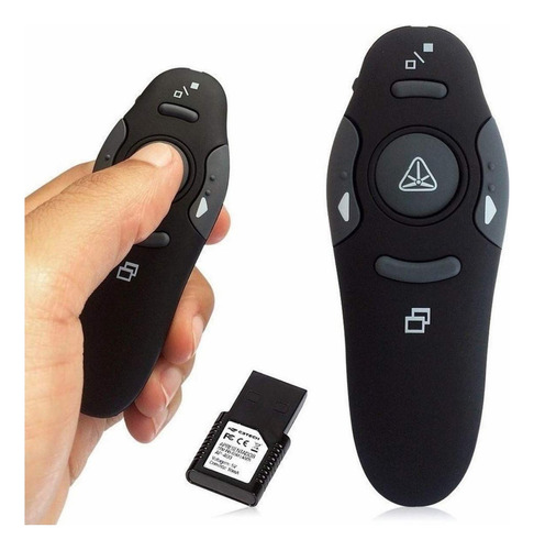 Controle Remoto Sem Fio Apresentador A Laser A'gold Tcl-02 Cor Preto