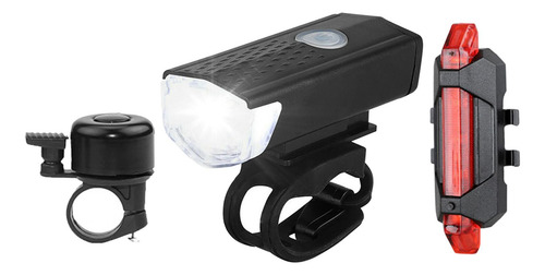 Juego De Lámparas De Bicicleta Recargables Por Usb, Luces