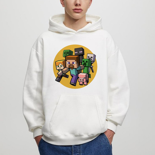 Sudadera Con Gorro Steve Alex Creeper Enderman Game Mine