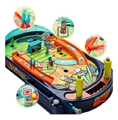 Mesa Pinball Multijogos Game Futebol Basquete Boliche Golf +