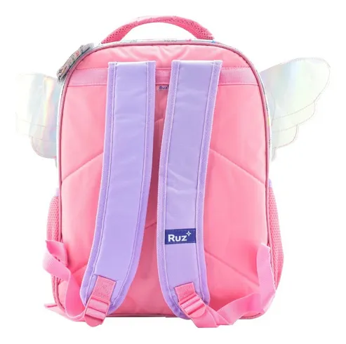Mochila Y Lonchera Onix Unicornio Alas Tornasol Primaria Ruz