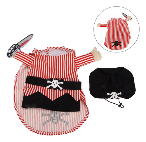 06 Conjunto De Disfraz De Pirata For Mascotas, Disfraz