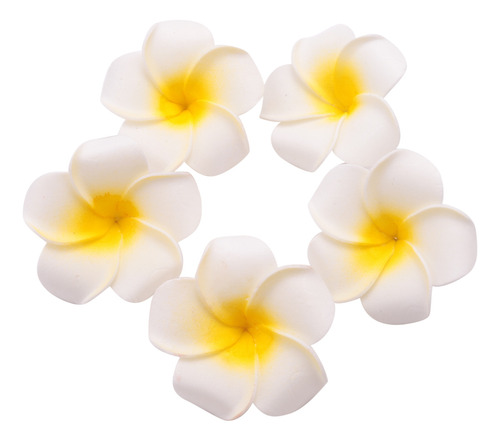 100 Unidades De Frangipani Artificial Hawaiano De Espuma Bla