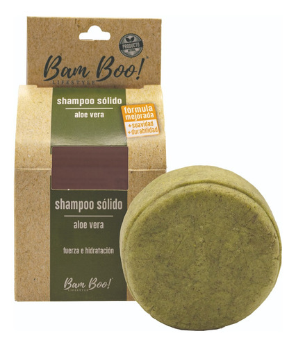 Imagen 2 de 8 de 100 Pack Shampoo Sólido Artesanal Aloe Vera 80 Gr Bam Boo!